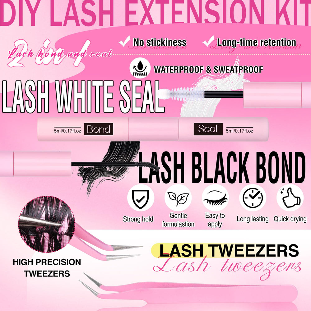 FANXITON lash seal and bond bottles showing protective finish for longer wear
