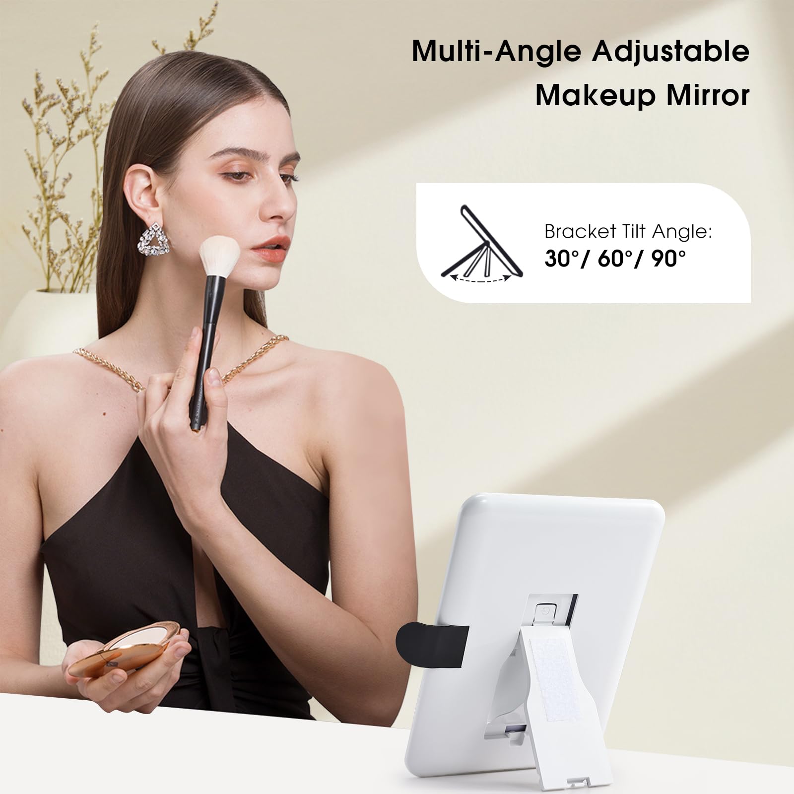 Faquenc open case with mirror showing organized compartments for quick access