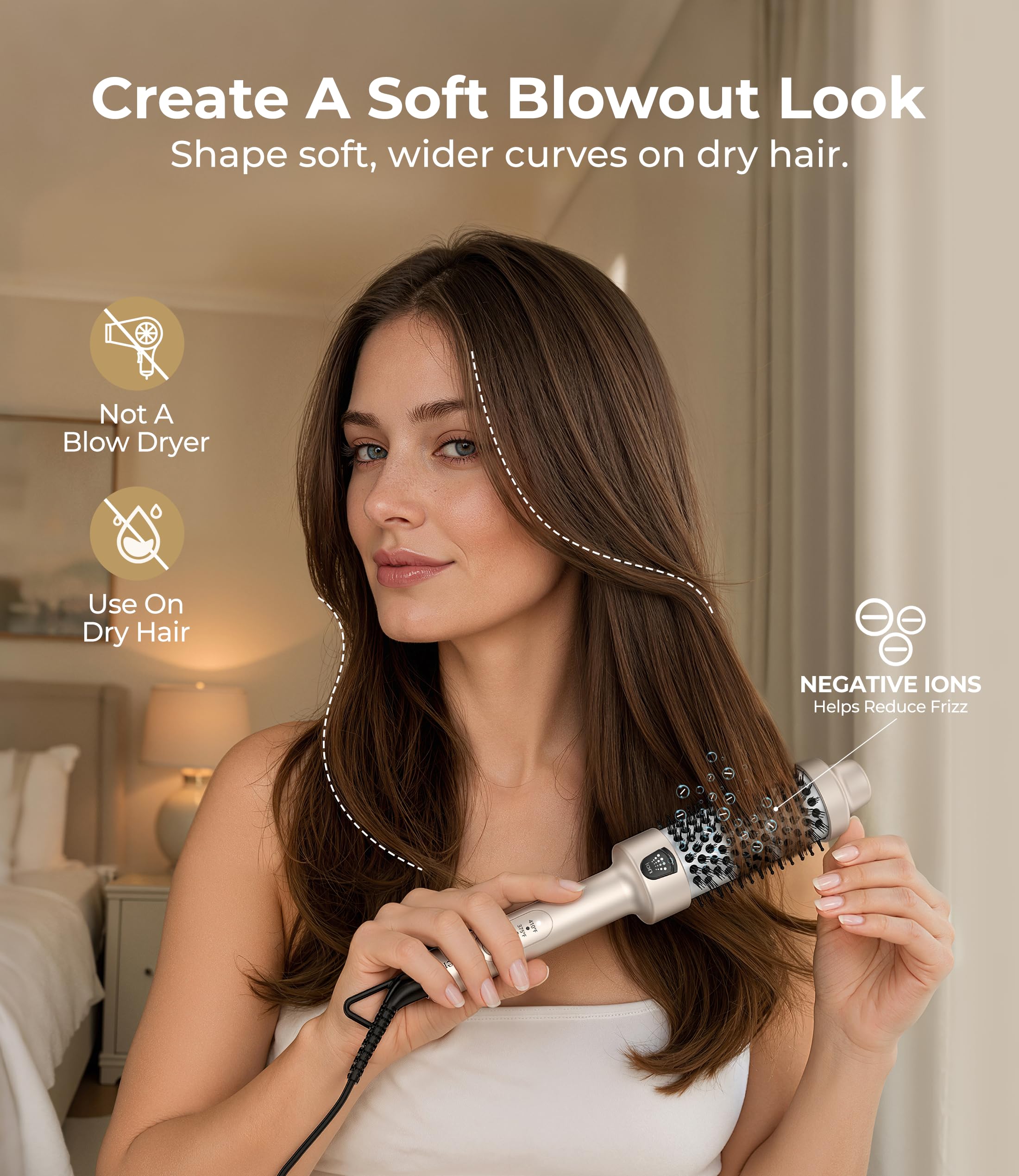 Farery barrel close-up highlighting tourmaline ceramic surface for reduced frizz and added shine