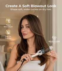 Farery barrel close-up highlighting tourmaline ceramic surface for reduced frizz and added shine