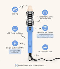 Farery bristles detail illustrating secure grip on hair and gentle detangling benefit