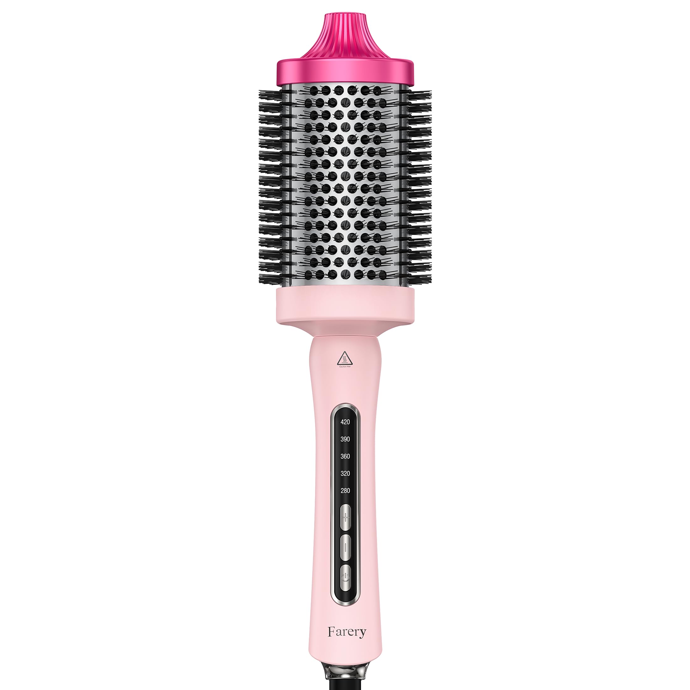 FARERY large barrel front view showing its pink finish and salon-style volume benefit