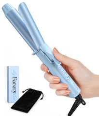 FARERY mini curling iron front view showing compact travel-ready design
