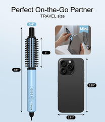 FARERY brush held in hand to show travel-friendly lightweight benefit