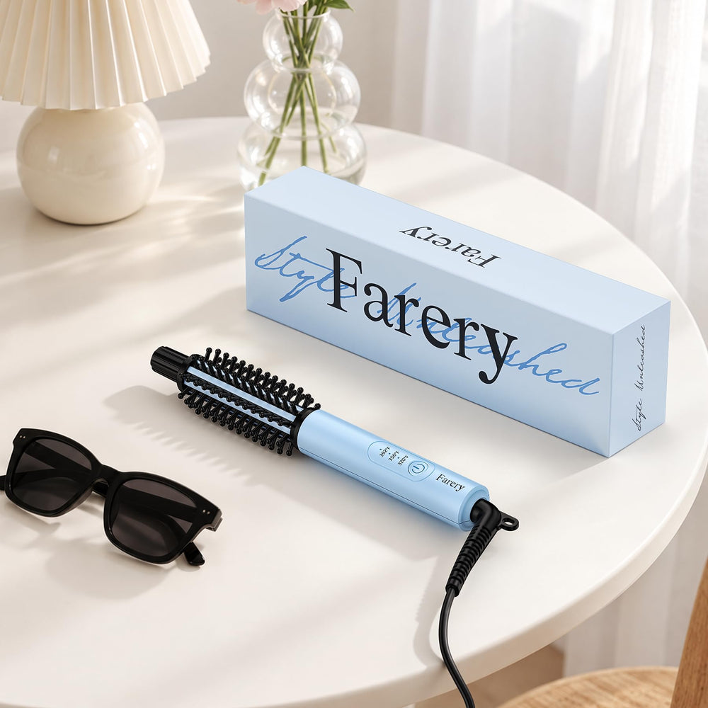 FARERY brush on a dressing table illustrating everyday convenience and style
