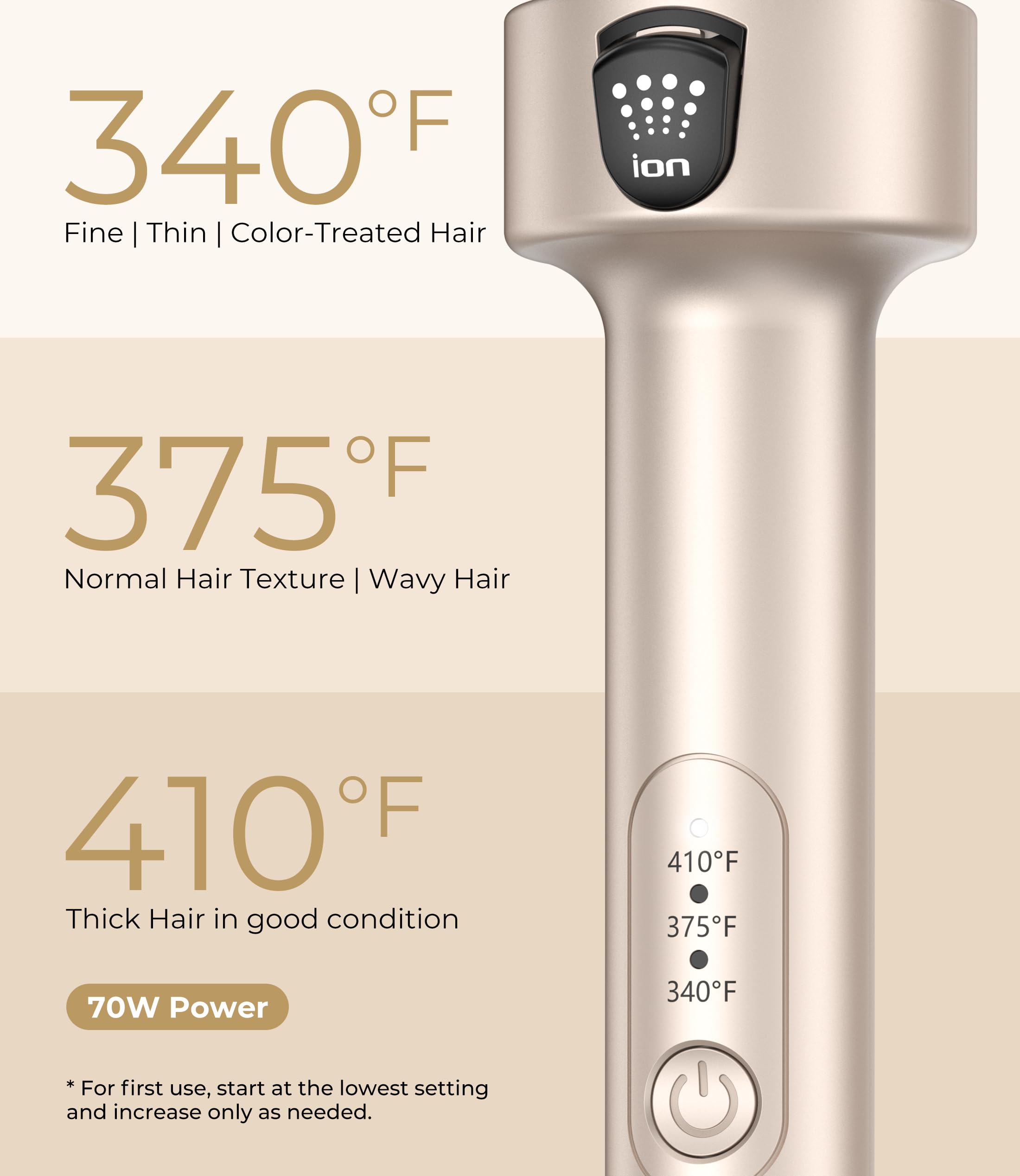 Farery size scale with hand showing 1.5-inch barrel portability and comfortable handling