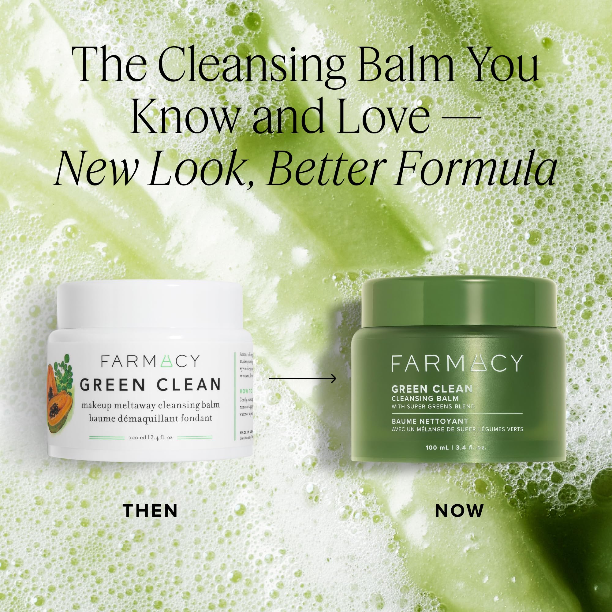 Farmacy Green Clean balm on fingertip demonstrating easy scoop-and-apply benefit