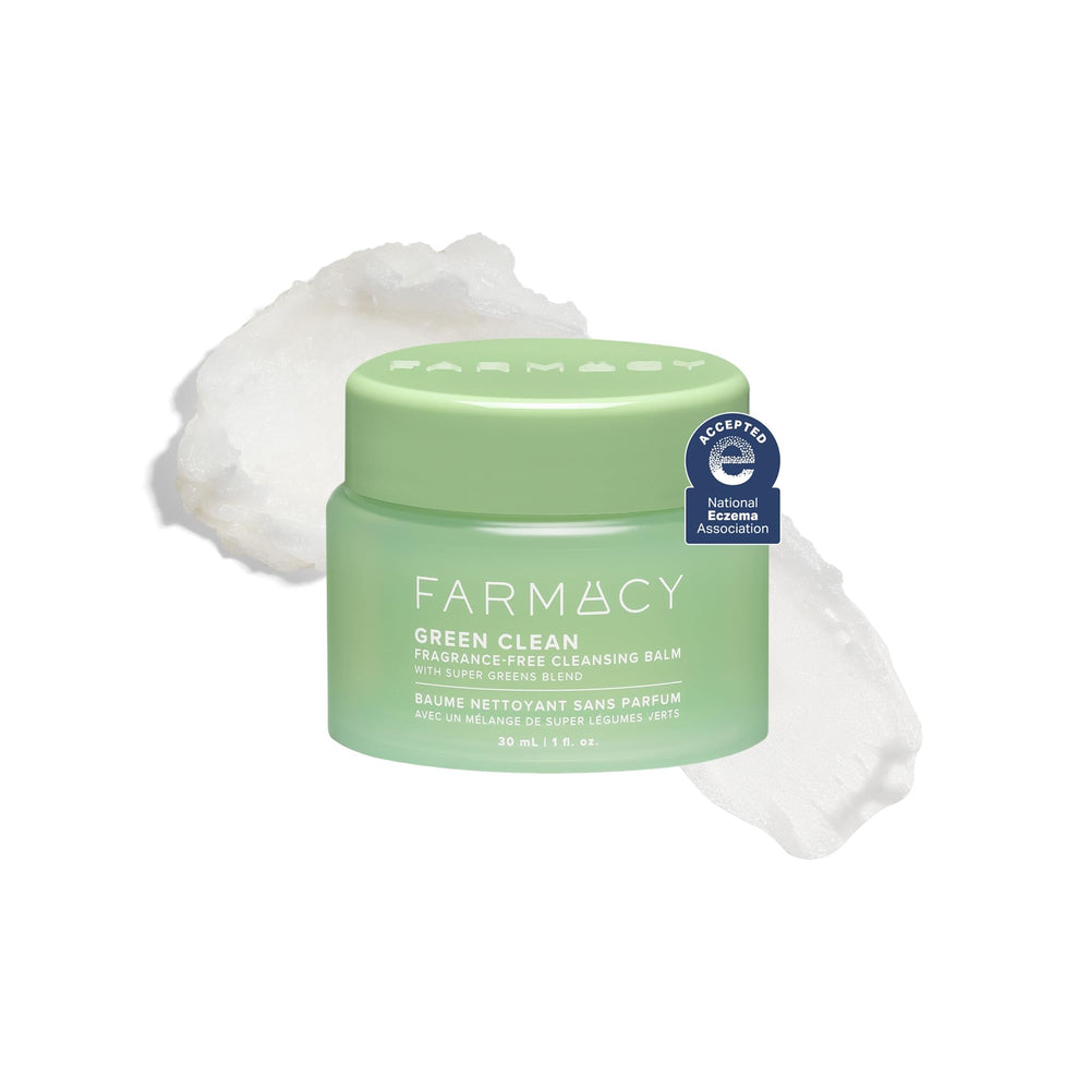 Farmacy Green Clean front jar showing compact travel-friendly packaging and easy use
