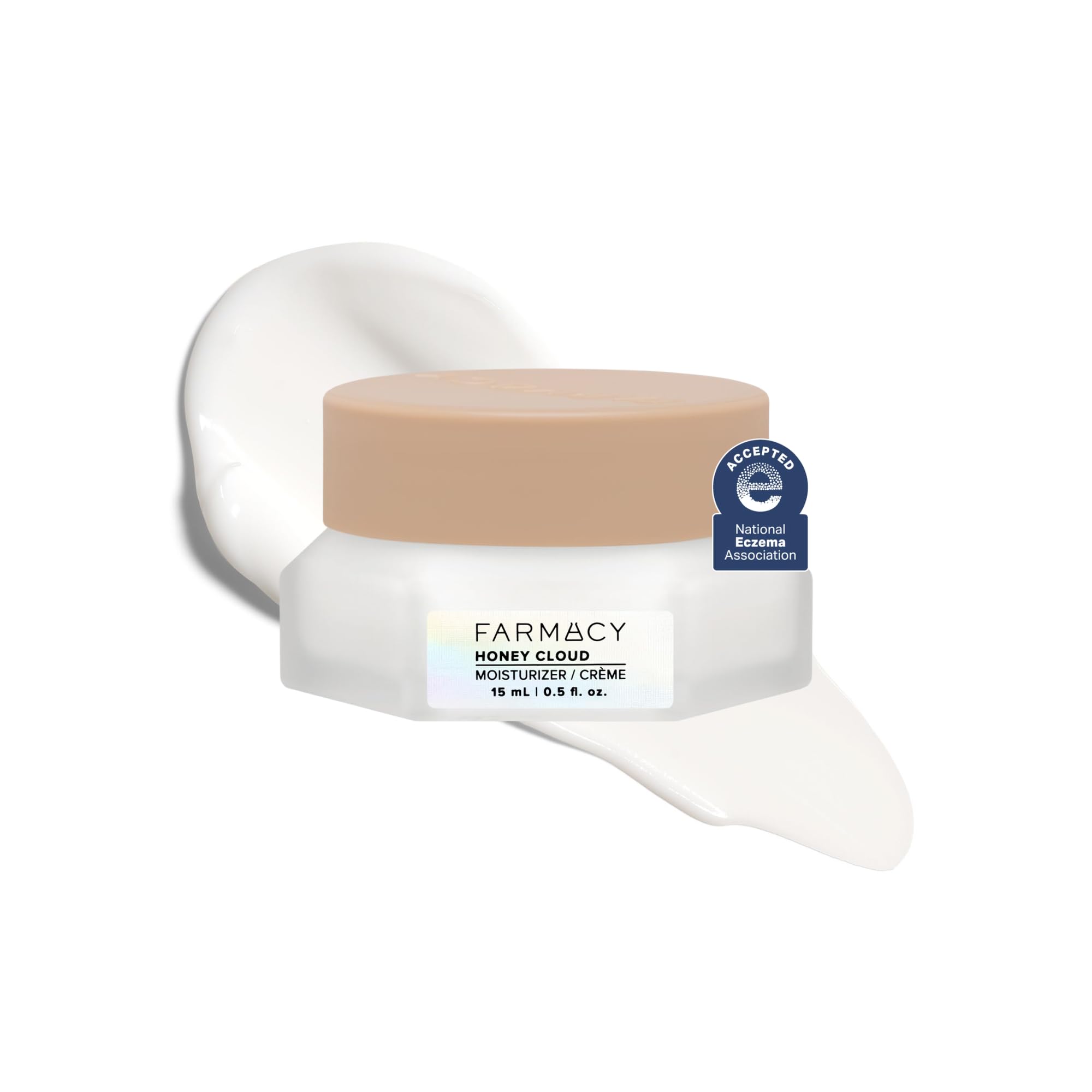 Farmacy Honey Cloud front packaging shows compact 15ml jar and benefits