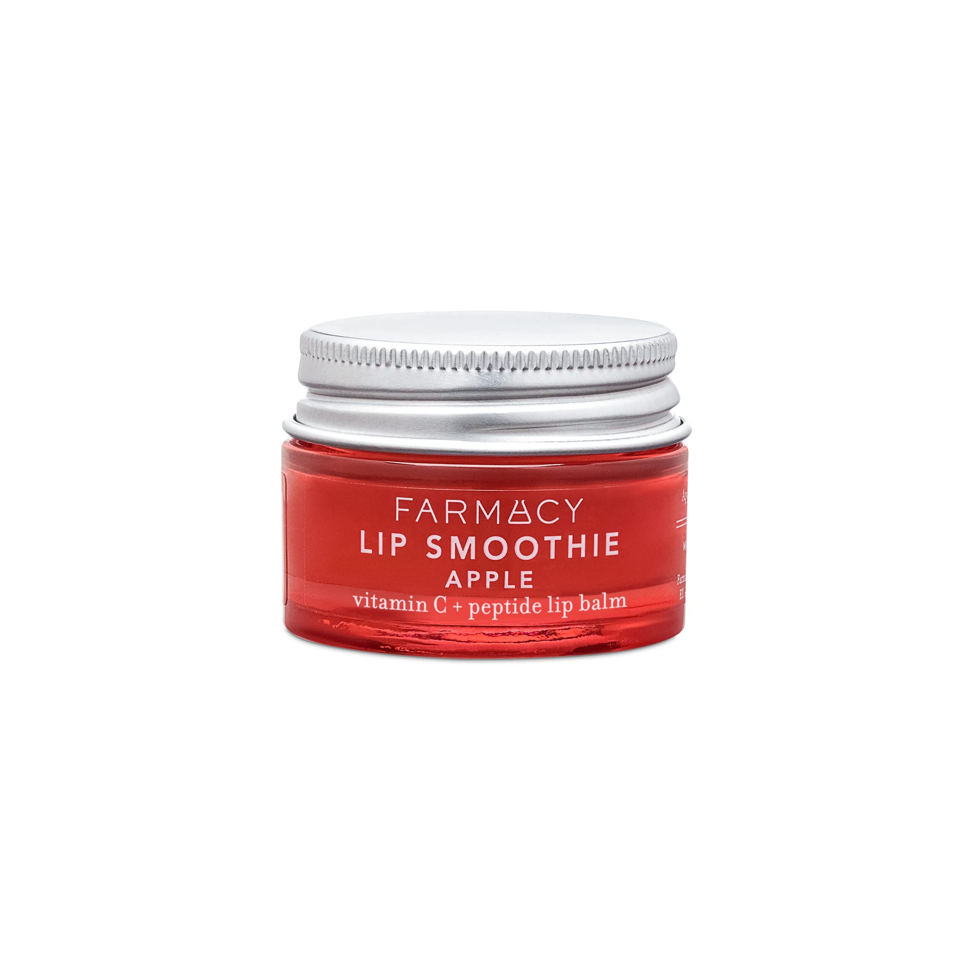 Farmacy front packaging showing glossy apple lip balm benefits