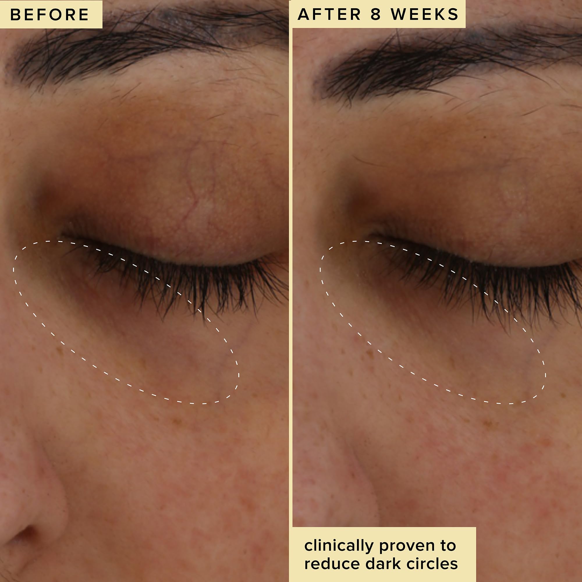 Farmacy eye cream styled on bathroom vanity conveying daily routine