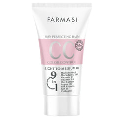 Farmasi CC Cream front packaging showing product and label benefit