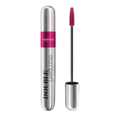 Farmasi mascara front packaging showing dual-step design and sleek tube benefit clarity