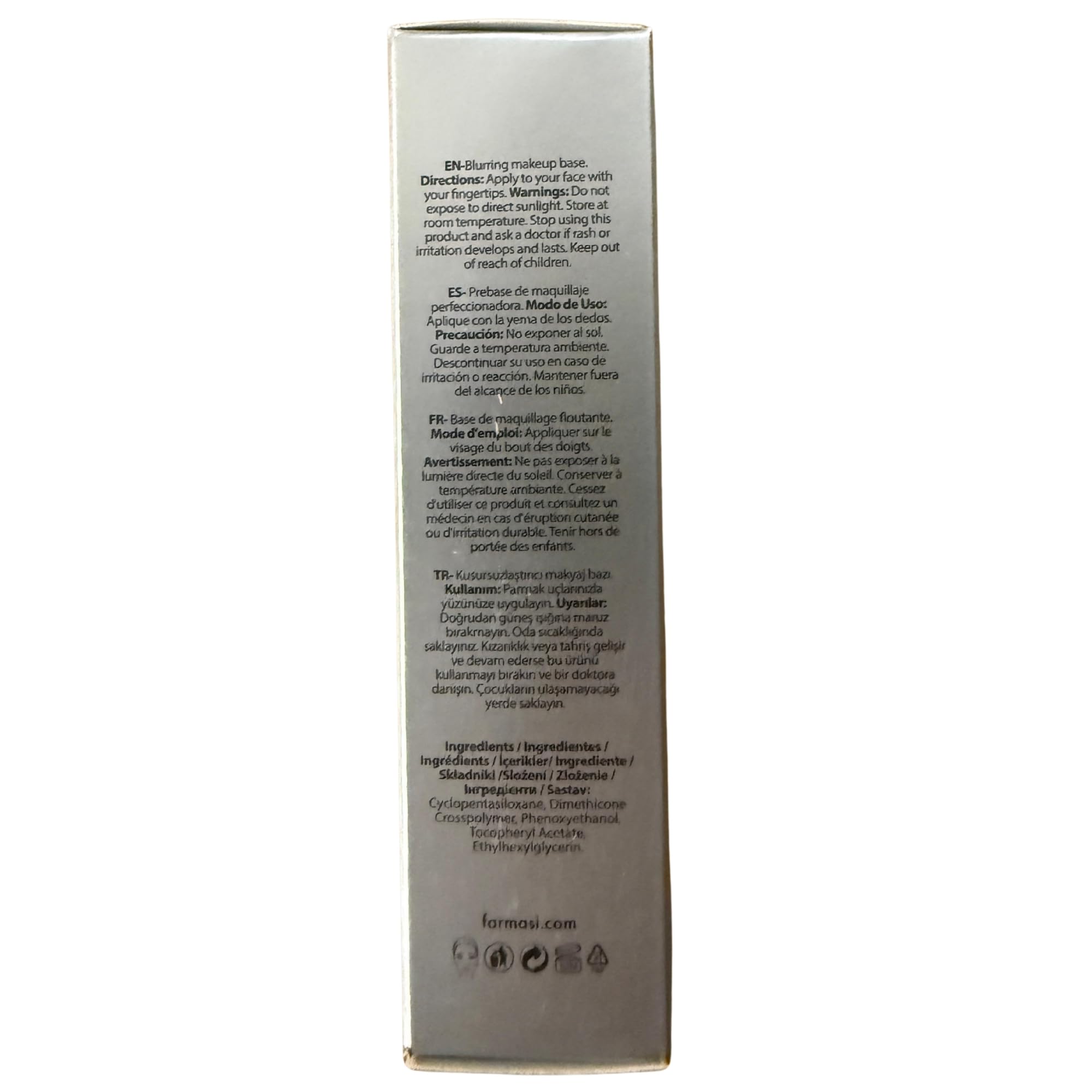 FARMASi Vitamin E capsule with primer drop showing comfort and glide