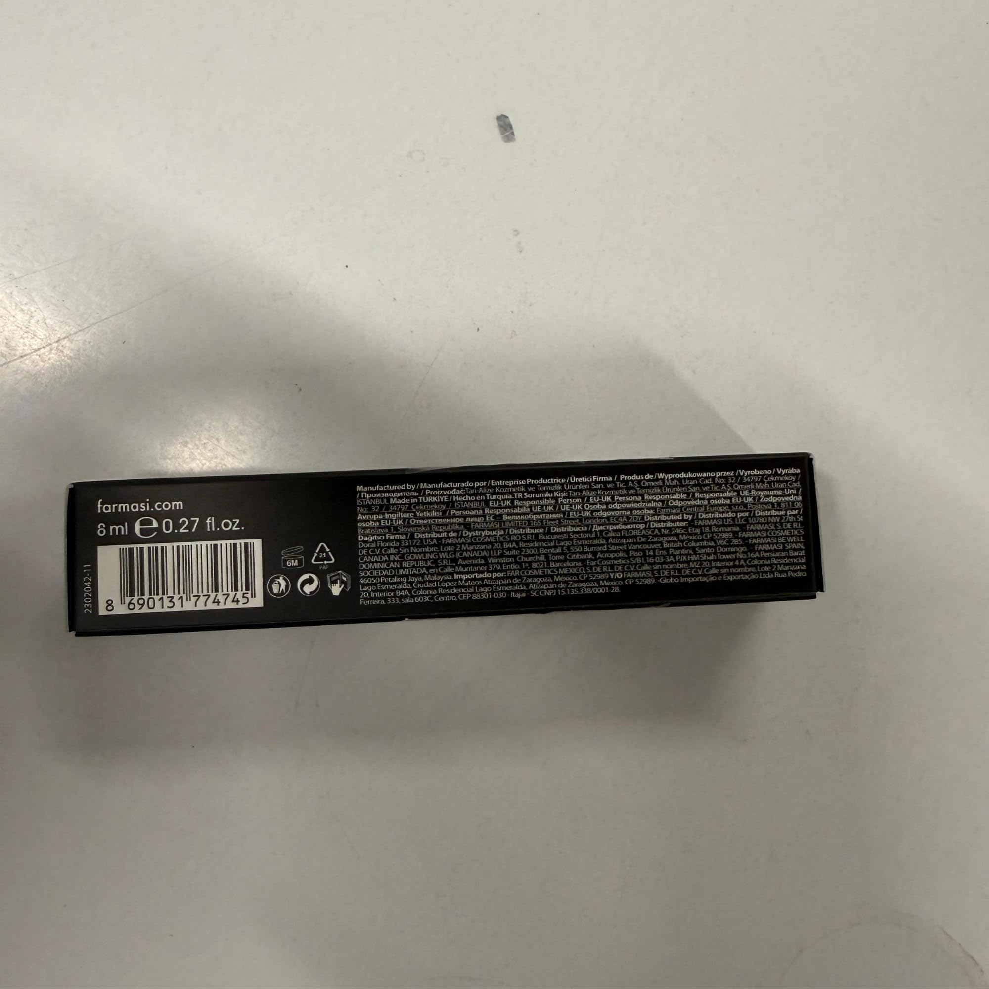 Farmasi Zen Extension Mascara before and after eyes highlighting lengthening results