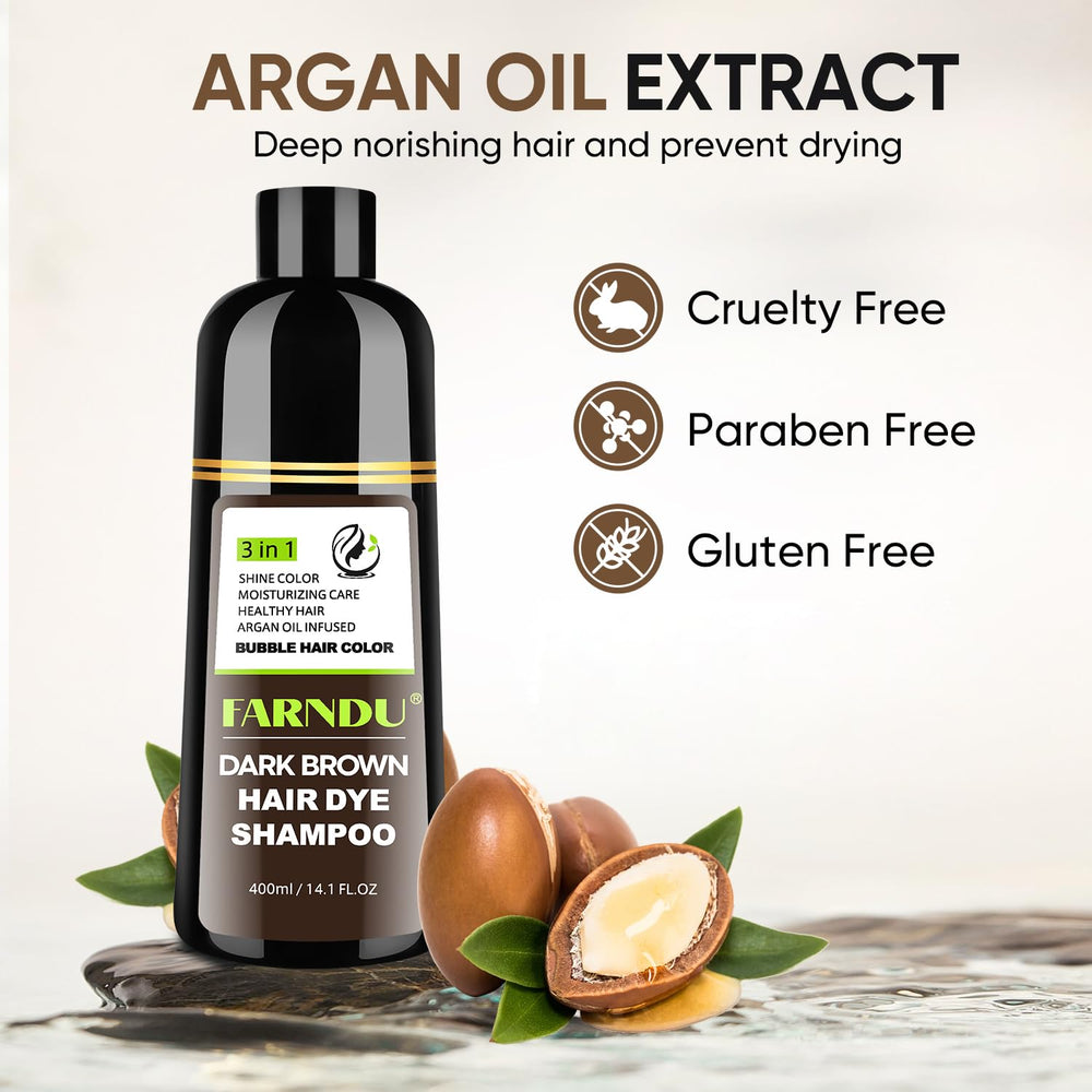 Farndu being applied to dry hair in shower for easy at-home use