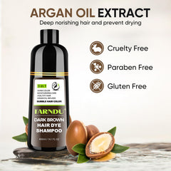 Farndu being applied to dry hair in shower for easy at-home use