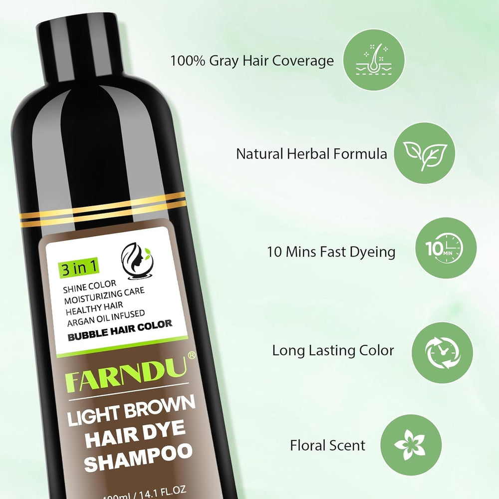 Farndu application on dry hair easy at-home use