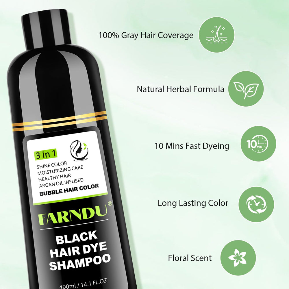 Farndu ingredients label showing botanical oils and gentler formula benefit