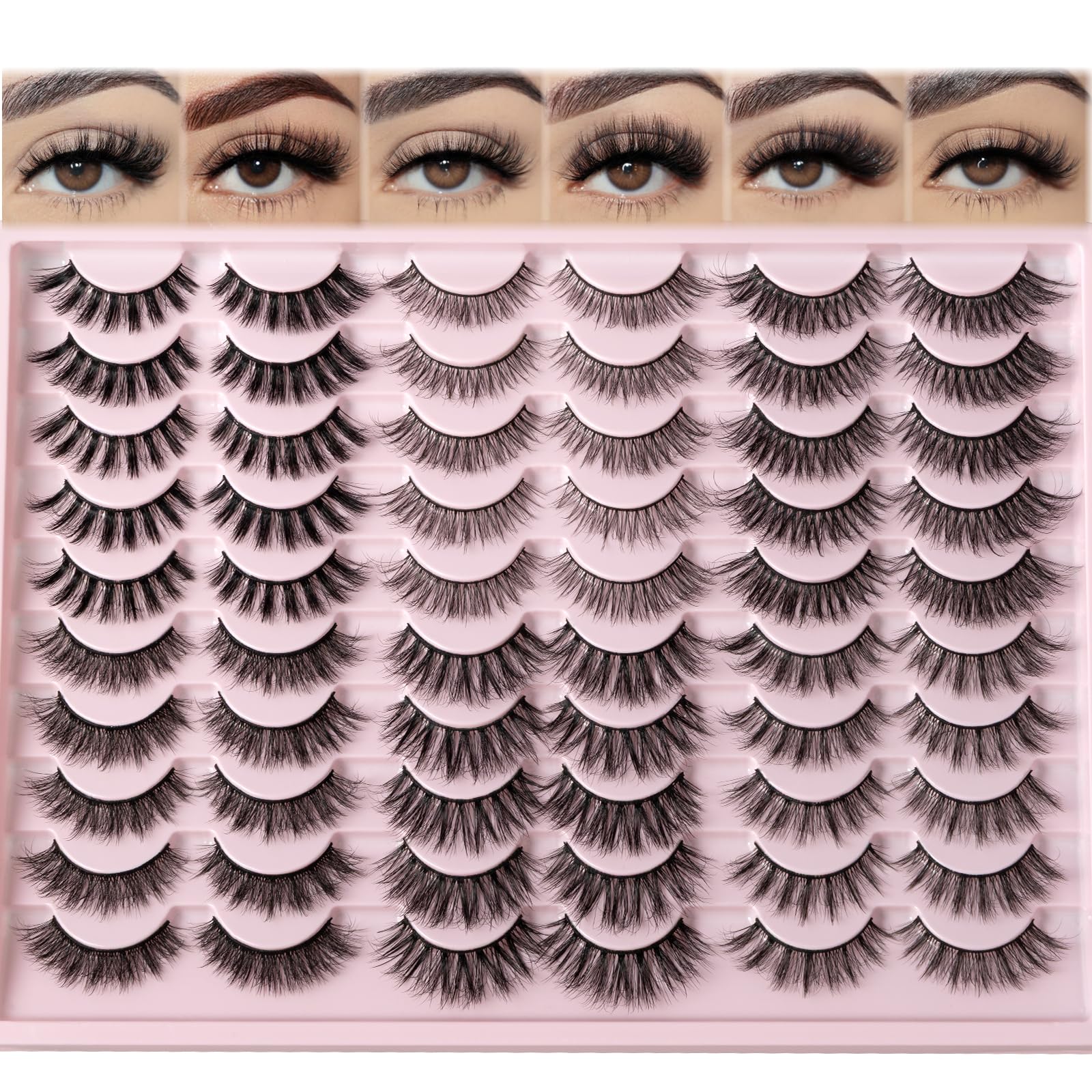 FARRED front packaging showing 30-pair lash value pack, easy selection benefit