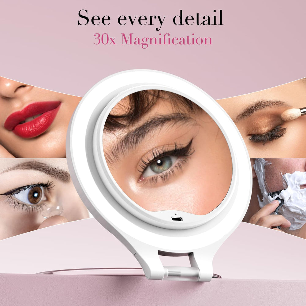 FASCINATE mirror in use during makeup application showing accurate lighting benefit