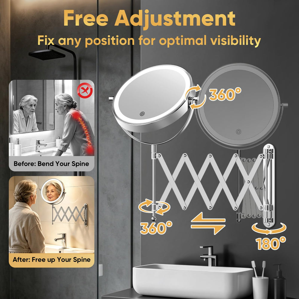 FASCINATE LED lighting modes comparison showing adjustable color temperatures
