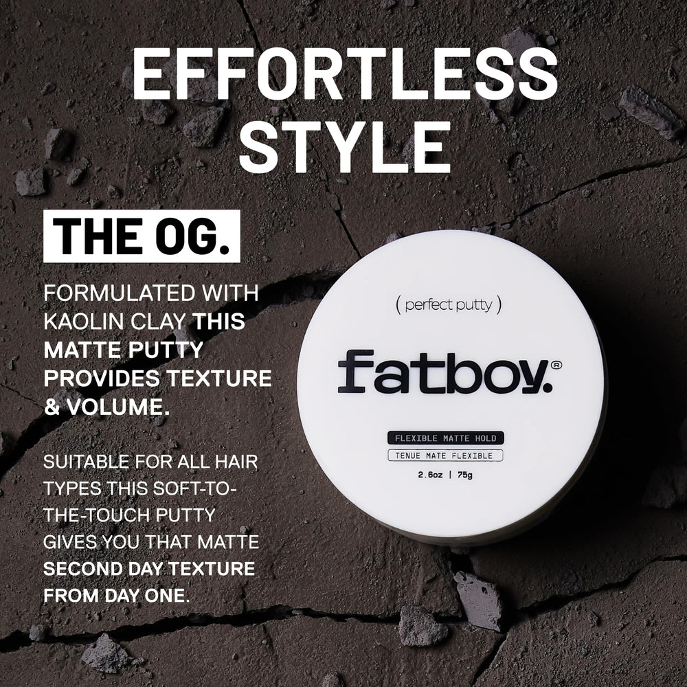 Fatboy Hair putty on palm being warmed for smooth, controllable application