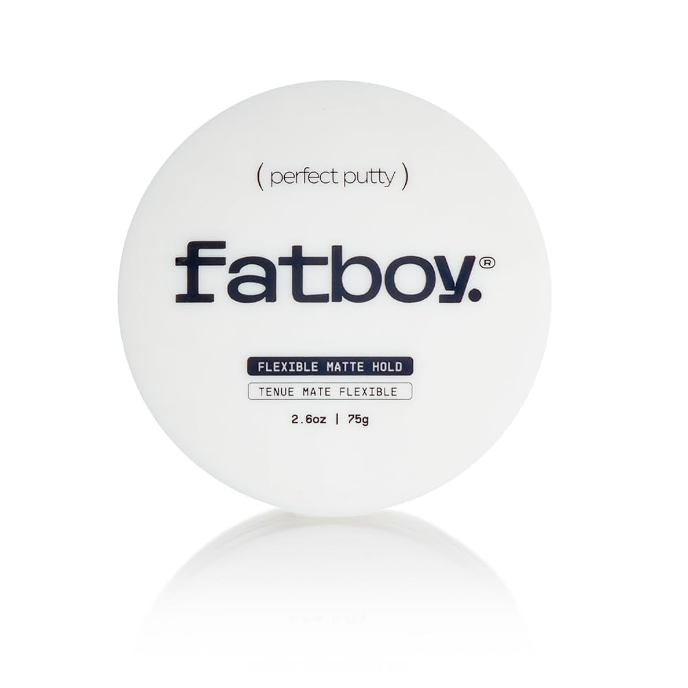 Fatboy Hair putty opened to reveal soft kaolin clay texture for easy styling