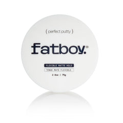 Fatboy Hair putty opened to reveal soft kaolin clay texture for easy styling