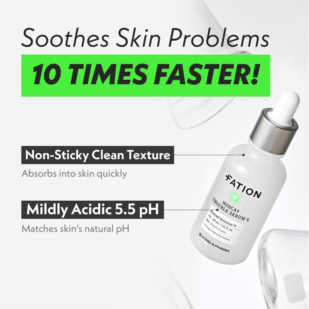 Fation NOSCA9 fresh Centella ingredient display highlighting soothing active and natural source