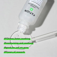 Fation NOSCA9 pump dispensing serum onto fingertip for easy application and controlled dosing