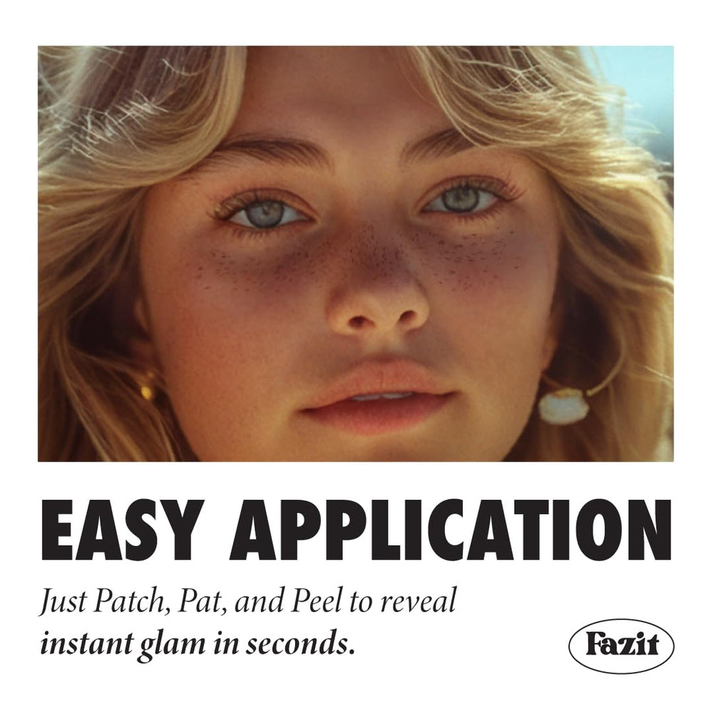Fazit application step on cheek demonstrating quick transfer