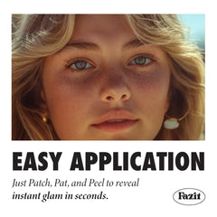 Fazit application step on cheek demonstrating quick transfer