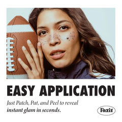 Fazit patch being pressed onto skin showing easy application benefit