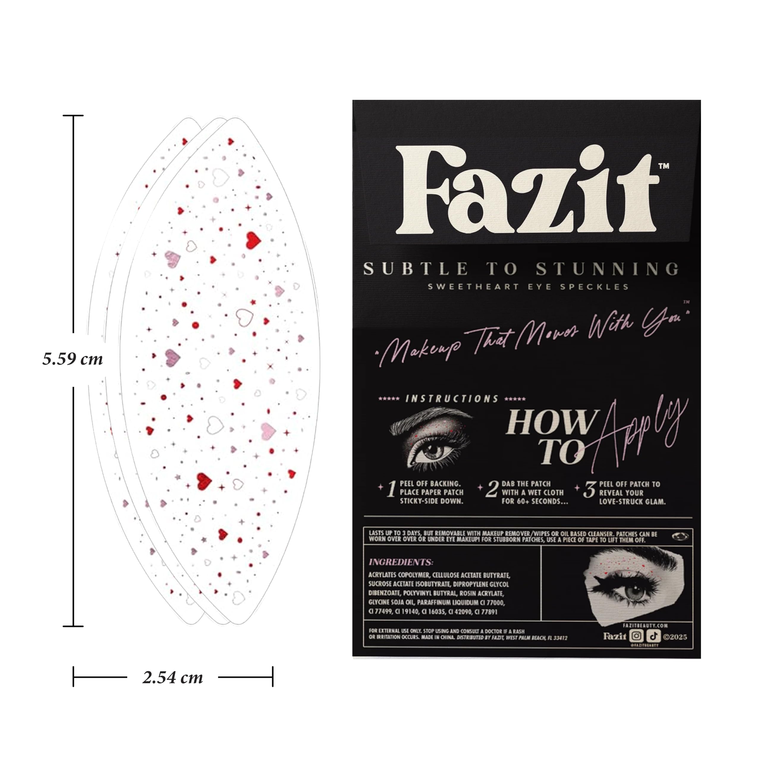 Fazit close-up of speckle texture highlighting neat adhesive edges