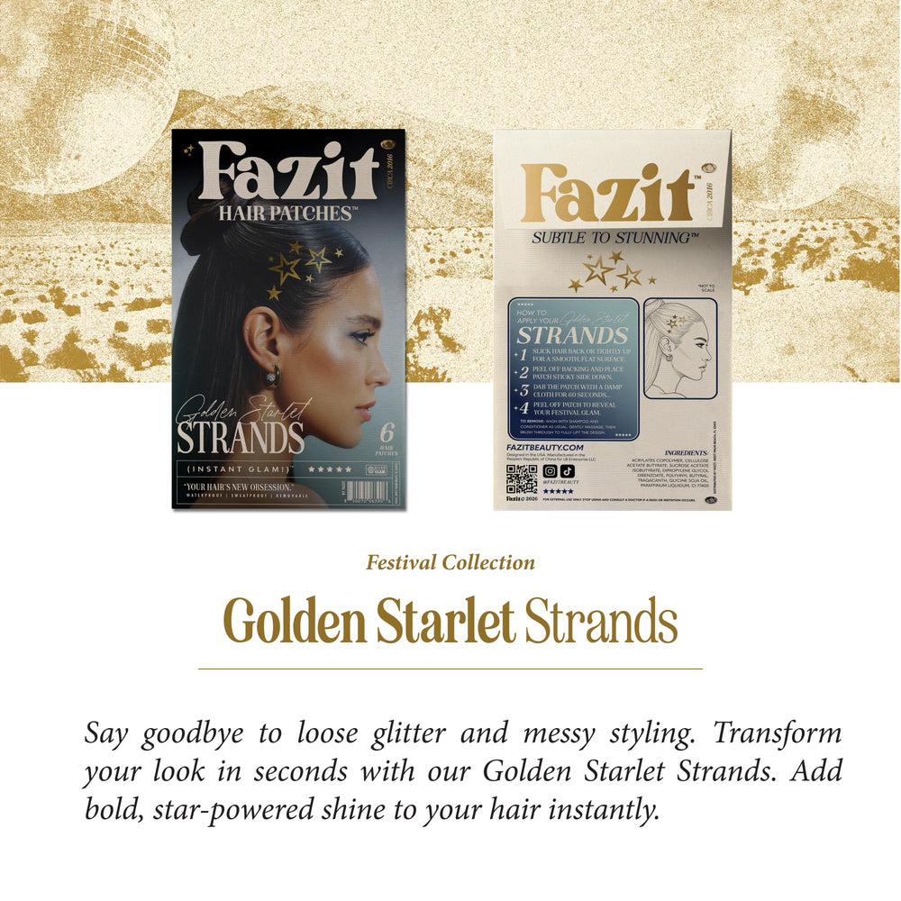 Fazit lifestyle festival look with golden speckles providing long-lasting shine