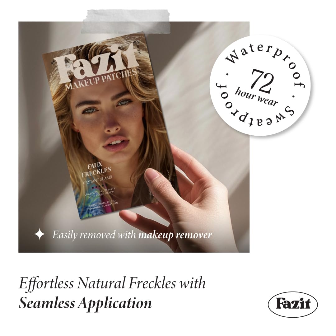 Fazit festival look with freckles and glitter for bold style