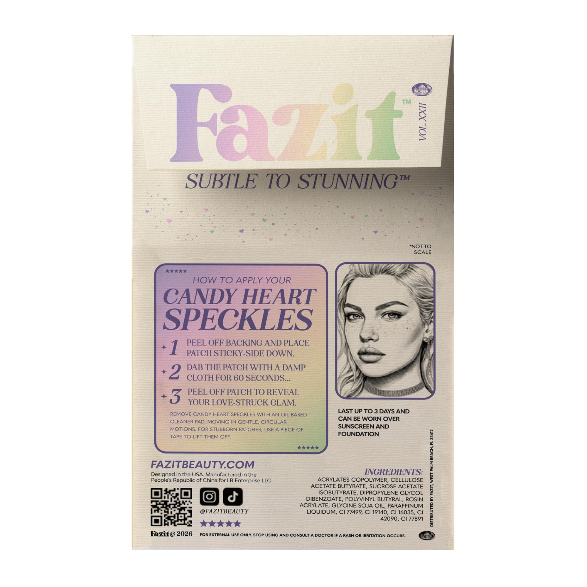 Fazit close-up texture of speckles highlighting precise color detail