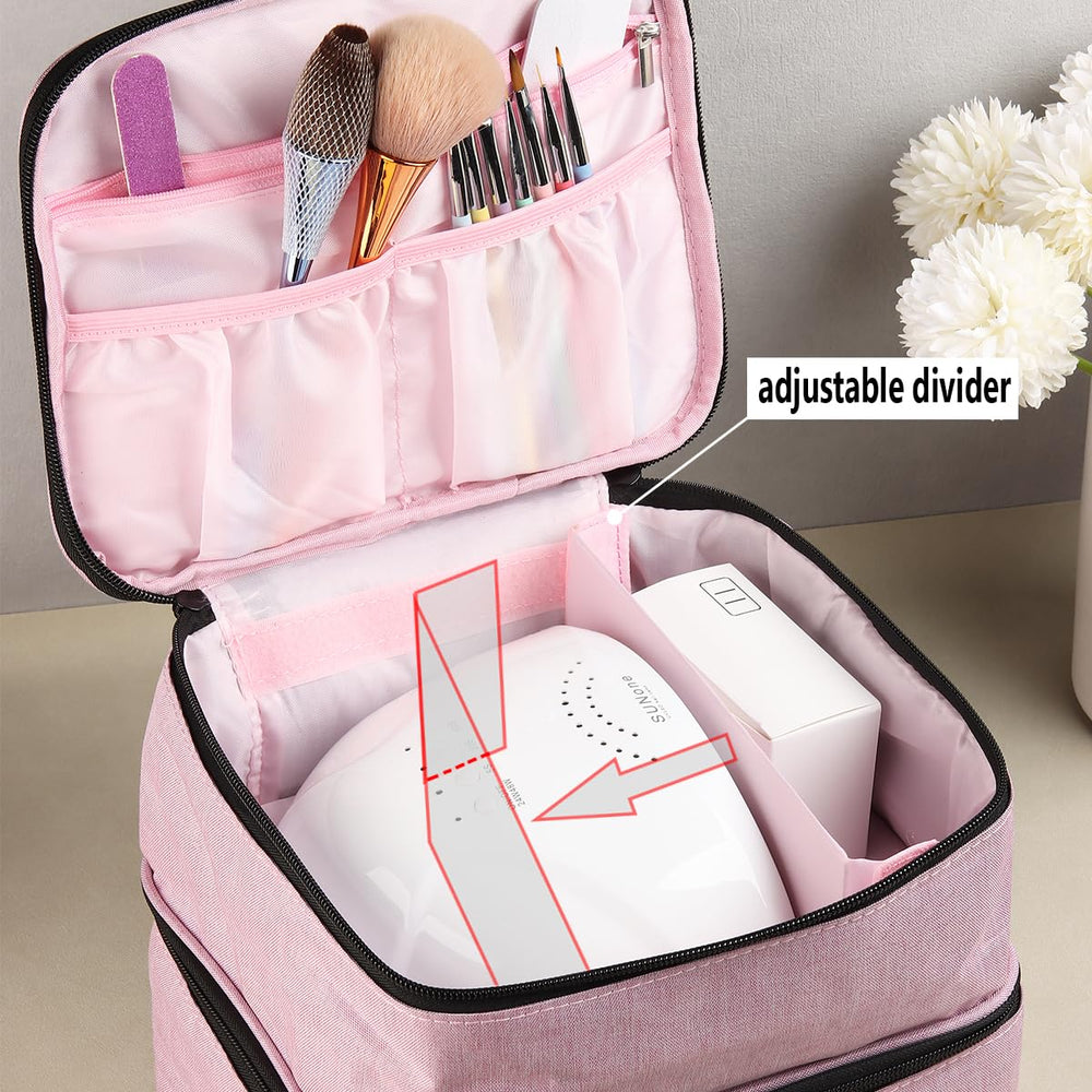 Fcozpjk top layer with lamp and nail tools packed neatly for safe transport
