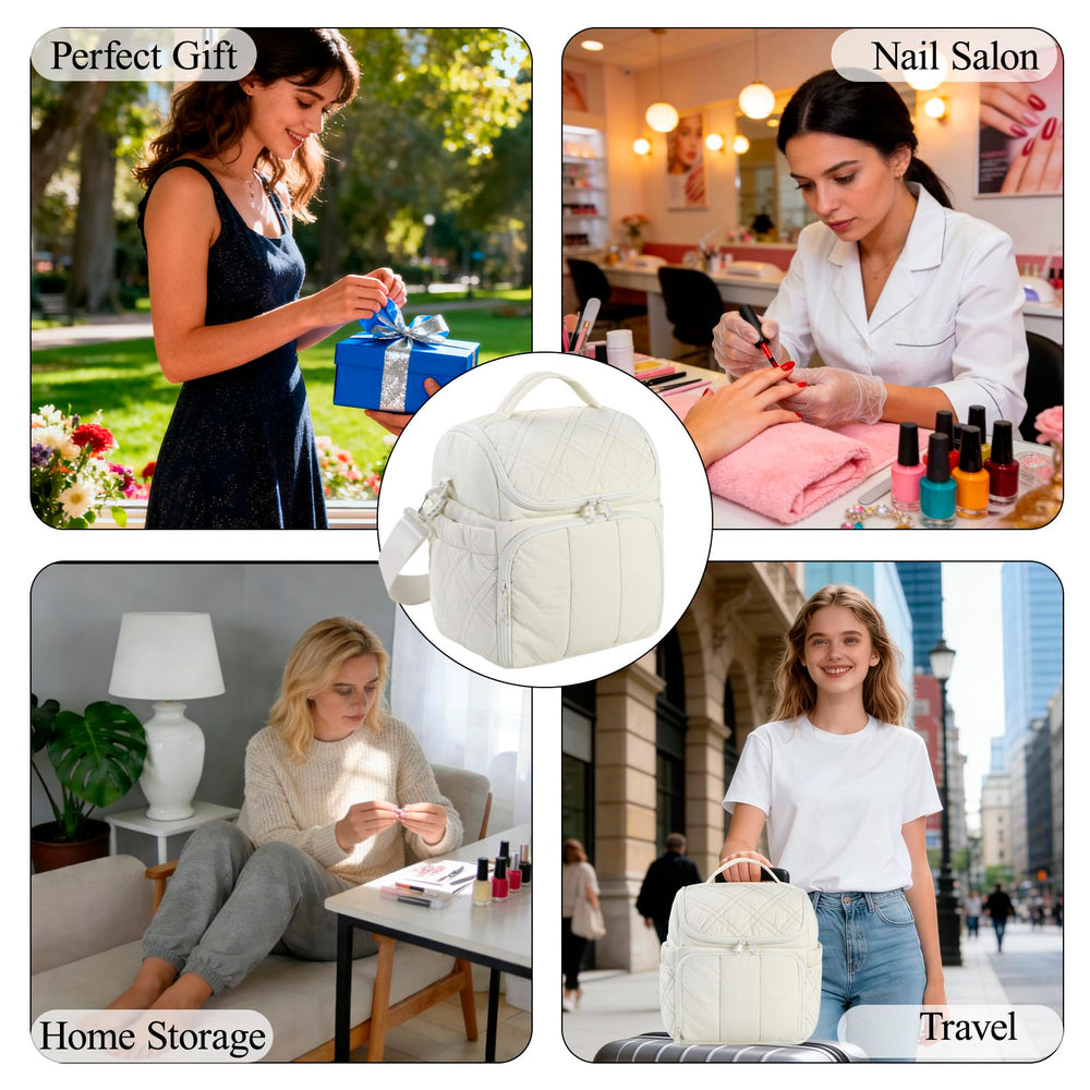FCQQYWZ next to a suitcase showing compact travel-friendly sizing benefit