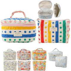 Fcteap large pouch front view showing ample storage and cute dots