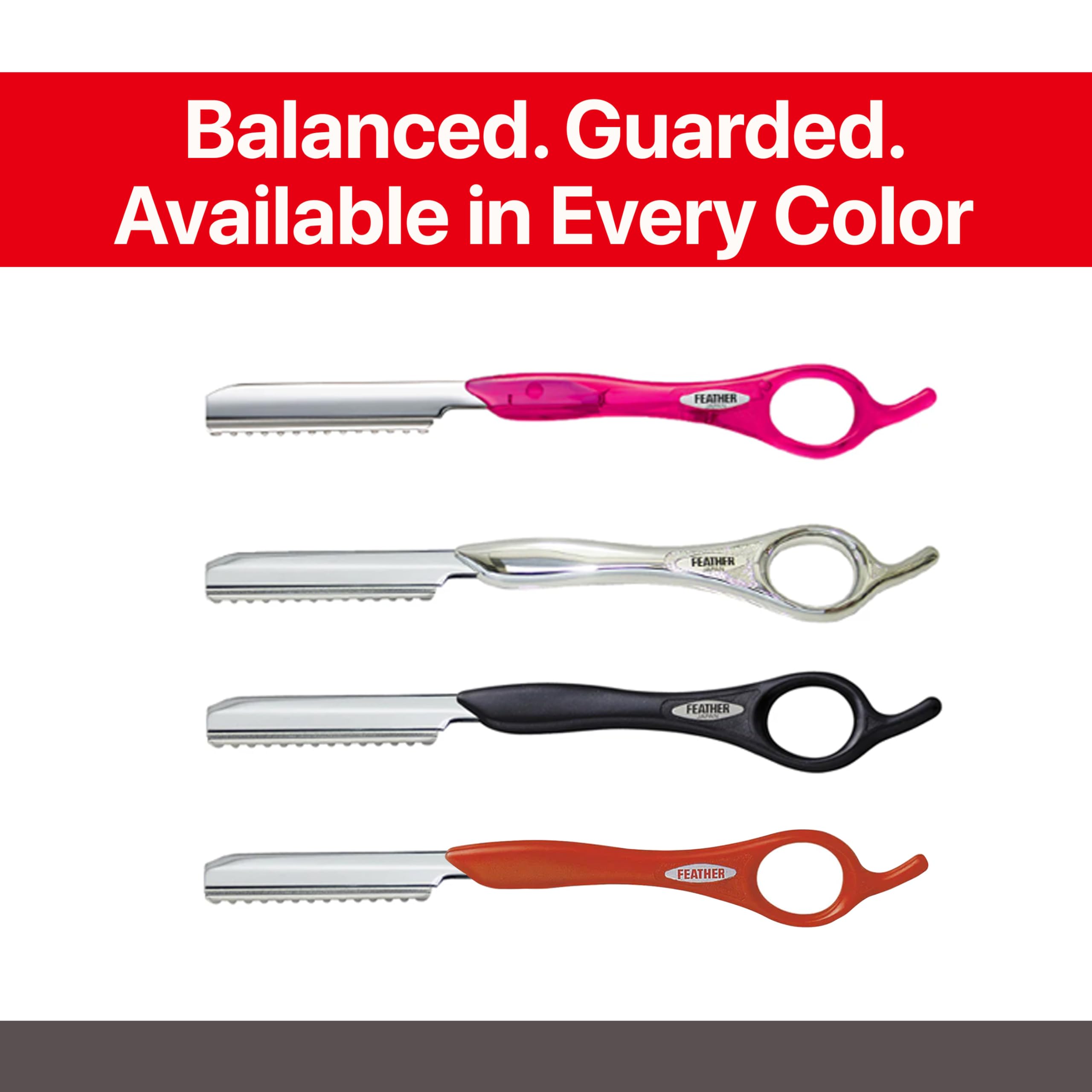 Salon station with Feather handle ready for professional styling service
