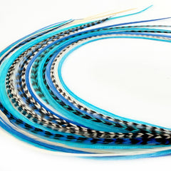Feather Headz front packaging showing blue feather kit and benefits