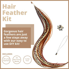 Feather Lily installed in hair demonstrating natural movement and style