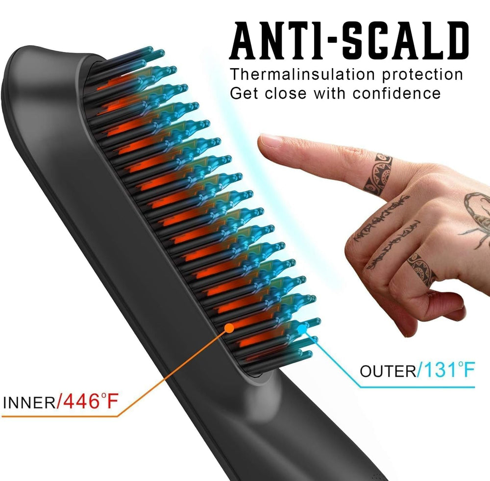 FEBOTE anti-scald comb guard close-up protecting skin while styling