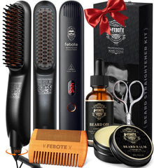 FEBOTE front packaging showing full 5-in-1 beard kit and gift box benefit