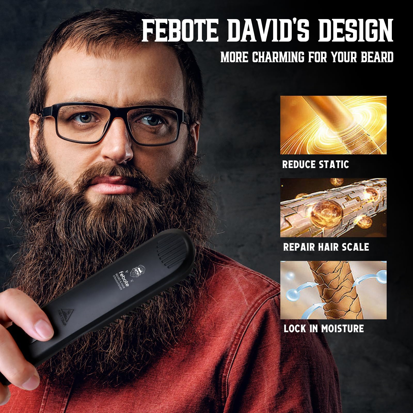 FEBOTE LCD display focused on temperature settings for precise control