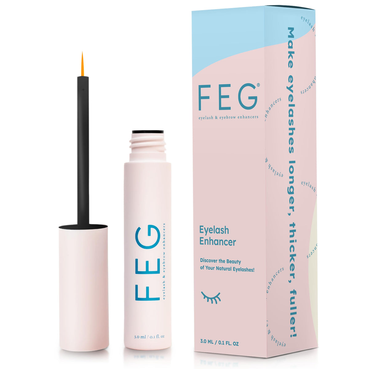 FEG front packaging showing 3mL serum and product benefit