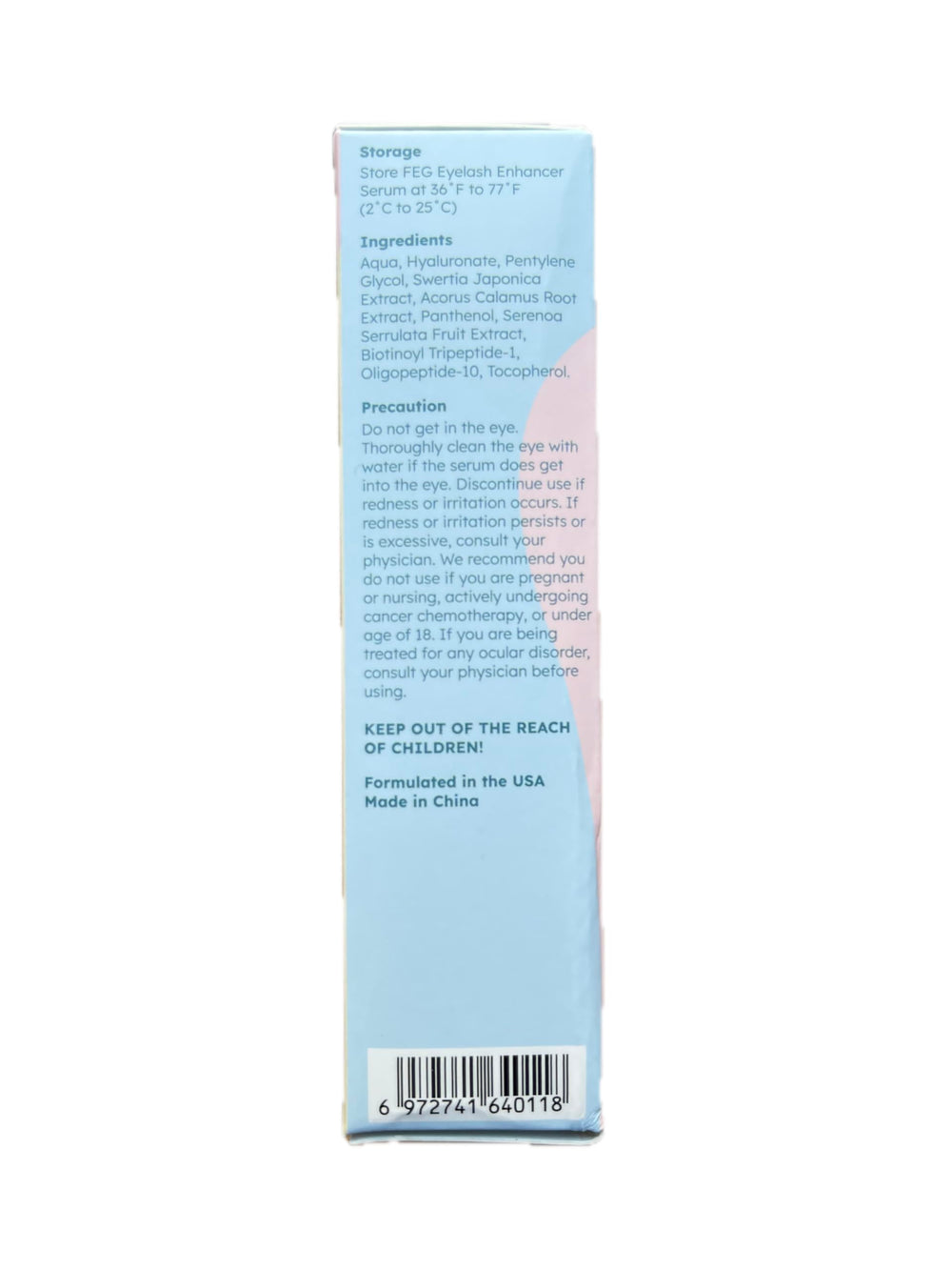FEG serum on bedside table suggesting nightly routine benefit