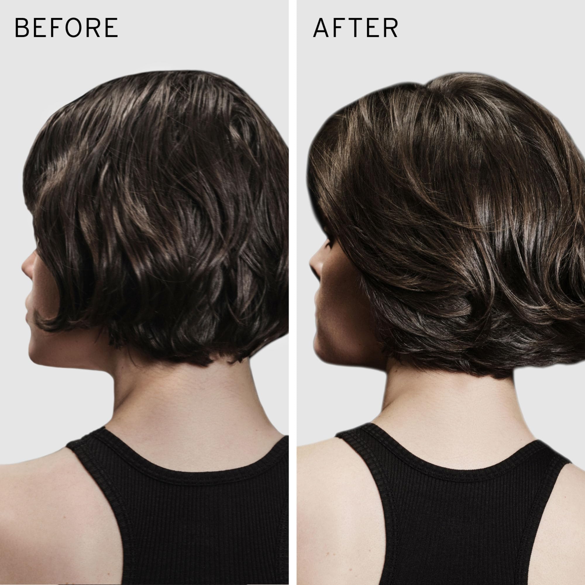Shiny color-treated hair after Fekkai use showing preserved color and gloss